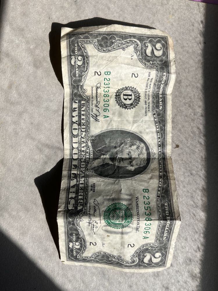 Nota Americana 2 Dólares 1976