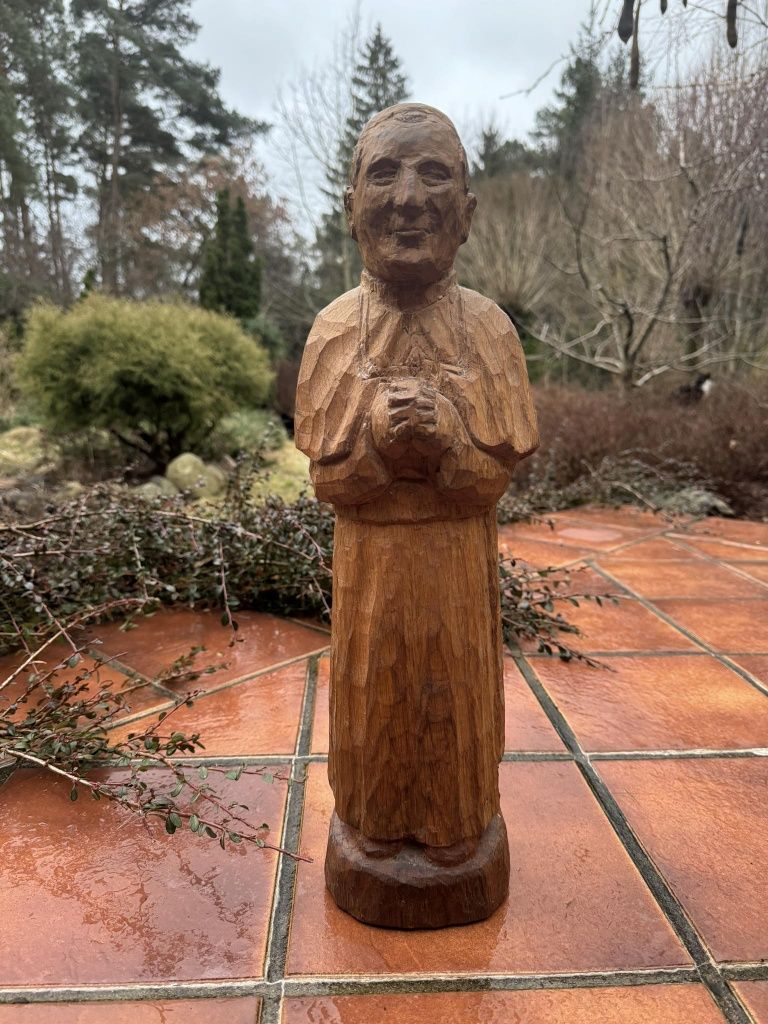 Papież Jan Paweł II wys. 48 cm z litego drewna