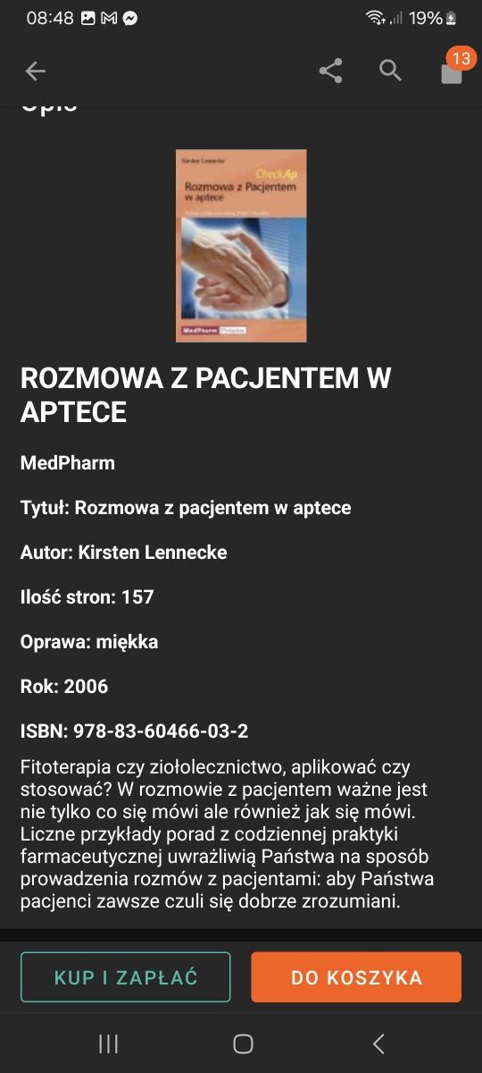 Aktywna sprzedaż w aptece, rozmowa z pacjentem  Kirsten Lennecke