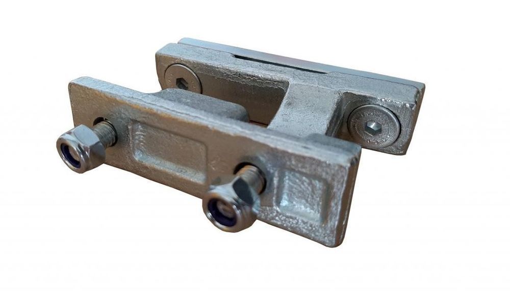 Zawias do burty aluminiowej L90 Bolec czop. KPL podkładką śrubami