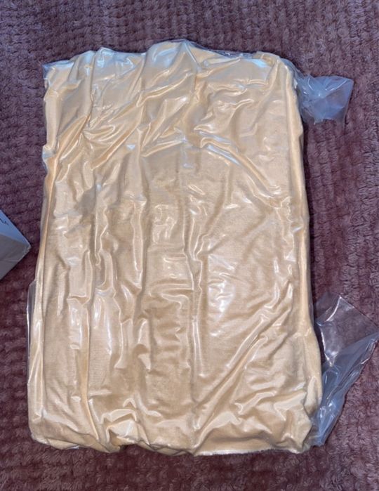 Koc elekteyczny nowy bezowo bialy 130x180cm