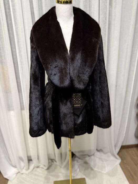 Futro naturalne z norek, grzbiety nowe, S