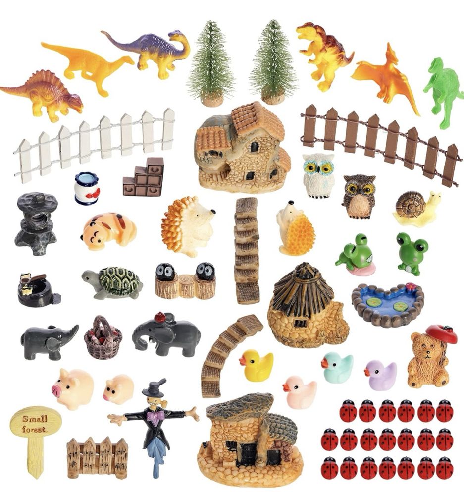 Zestaw miniaturowych figurek ozdoby mikroobrazowe