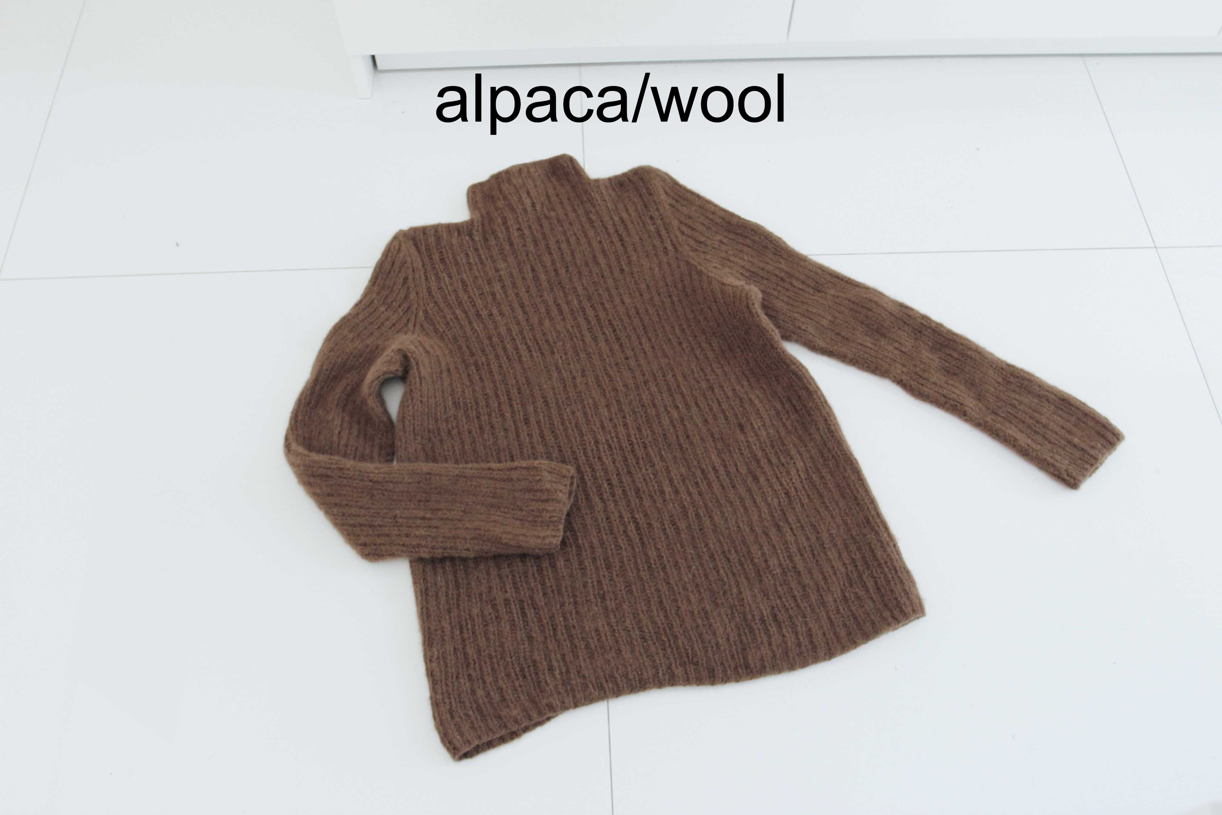 Alpaca , wełna, Hand made bez wad L/XL