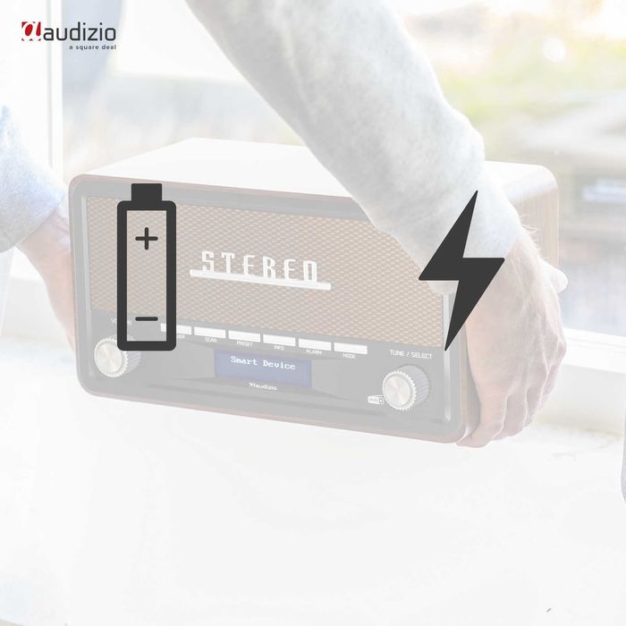 Портативний ретро стерео радіоприймач Audizio Foggia з DAB+ FM 50W