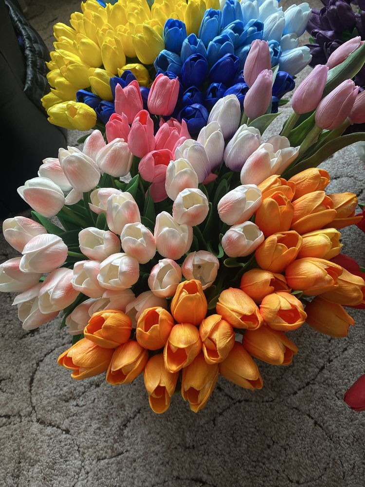 Тюльпани штучні латекс