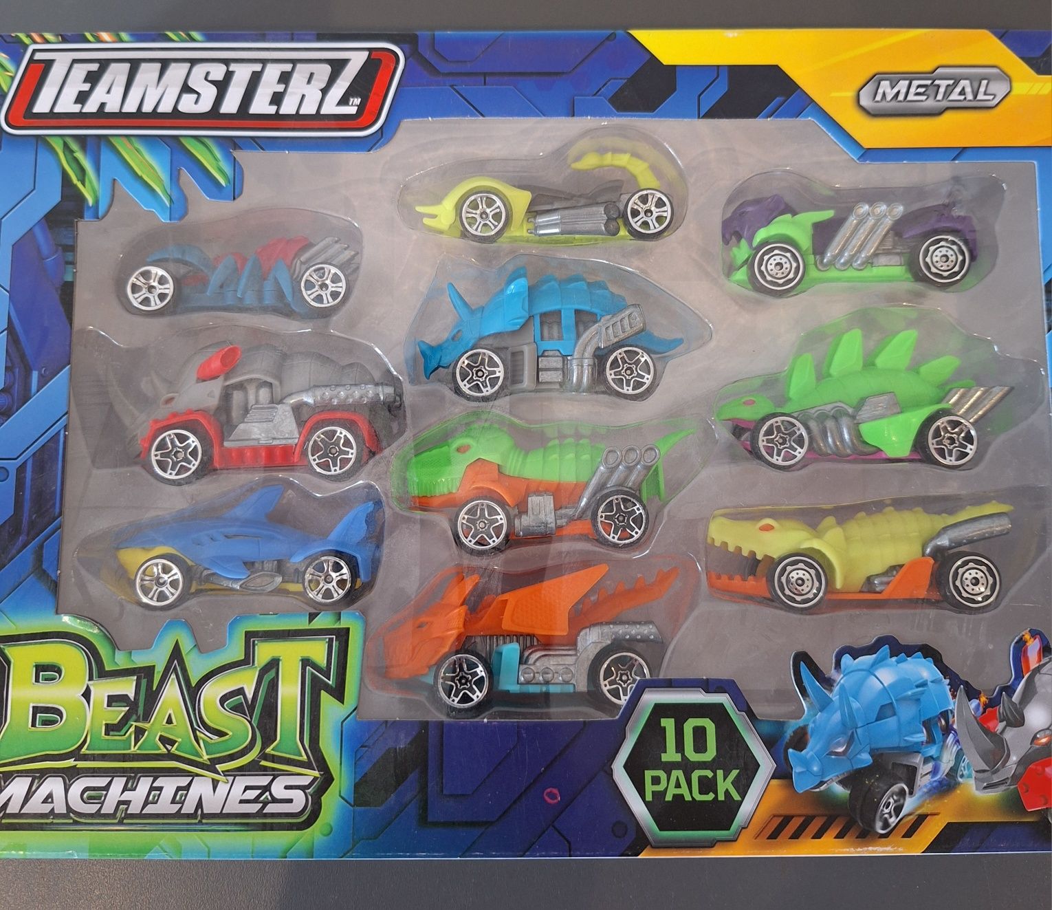 Zestaw10 Samochodów Beast Machines  Teamsterz