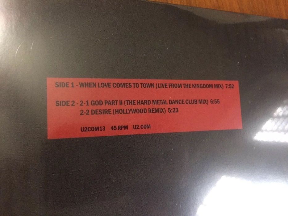 U2 3-D Dance Mixes Vinyl (U2 Fan Club 2018)