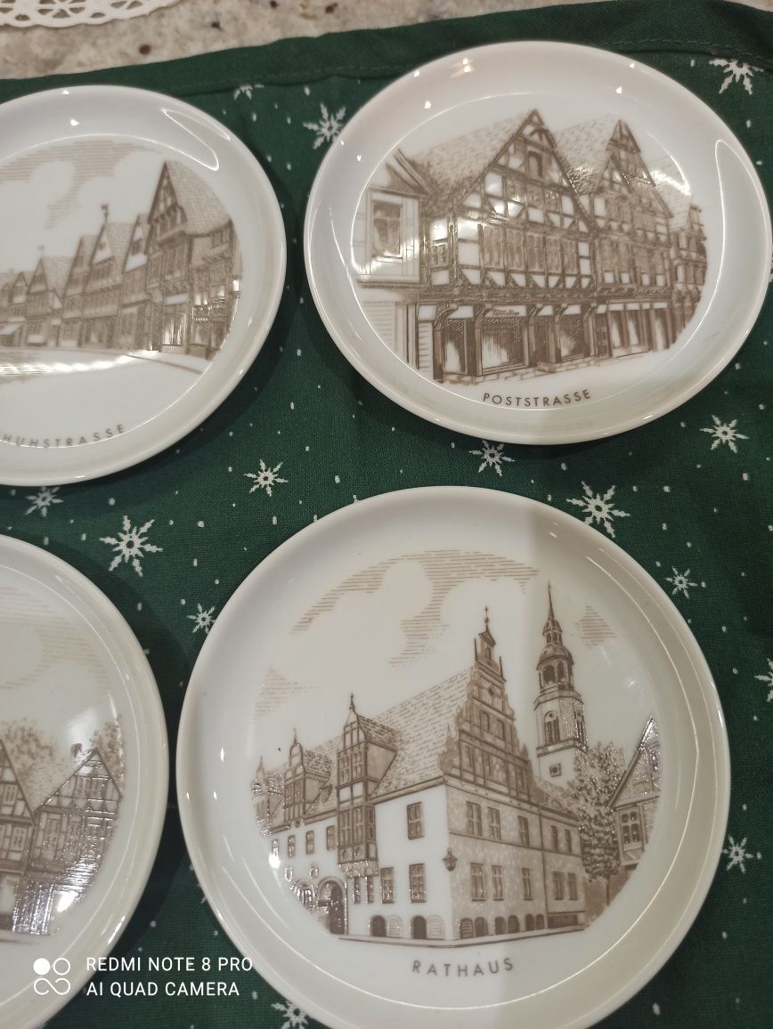 Porcelana Fürstenberg podstawki konfiturówki talerzyki 6 szt