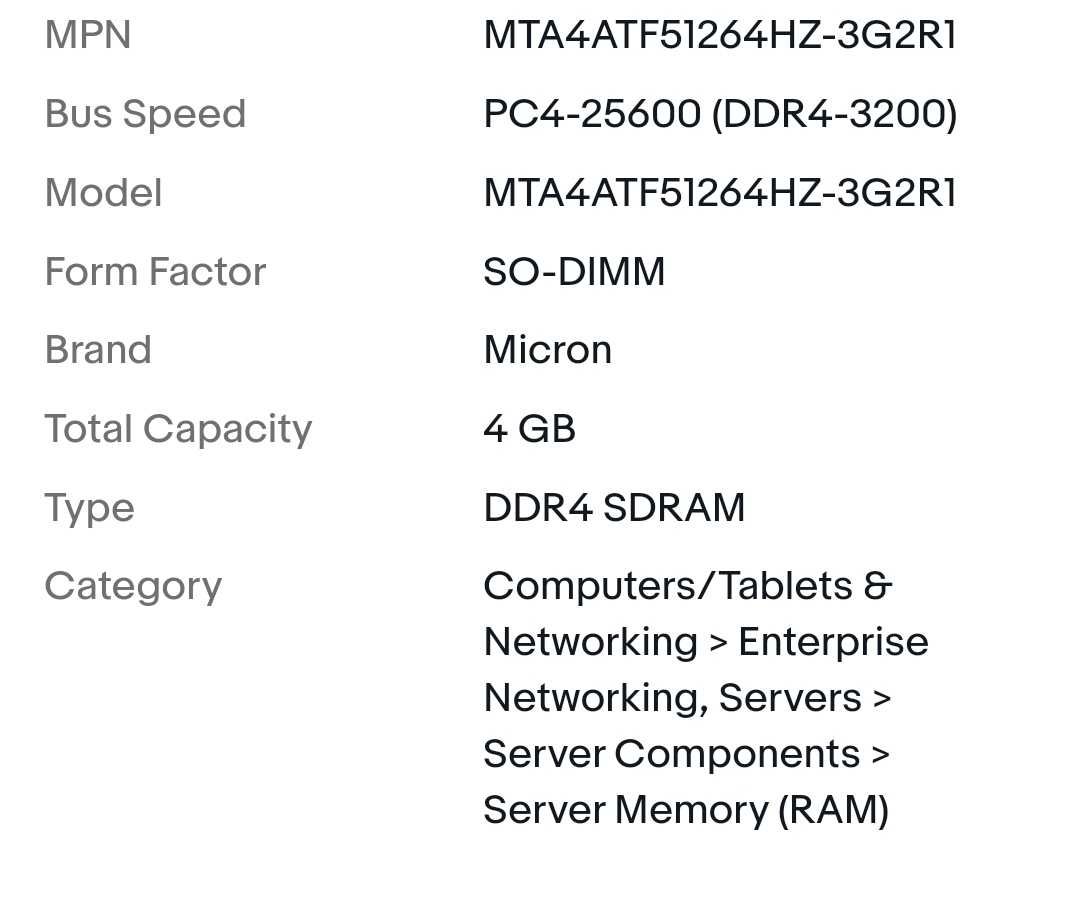 Модуль пам'яті 4GB PC4-25600