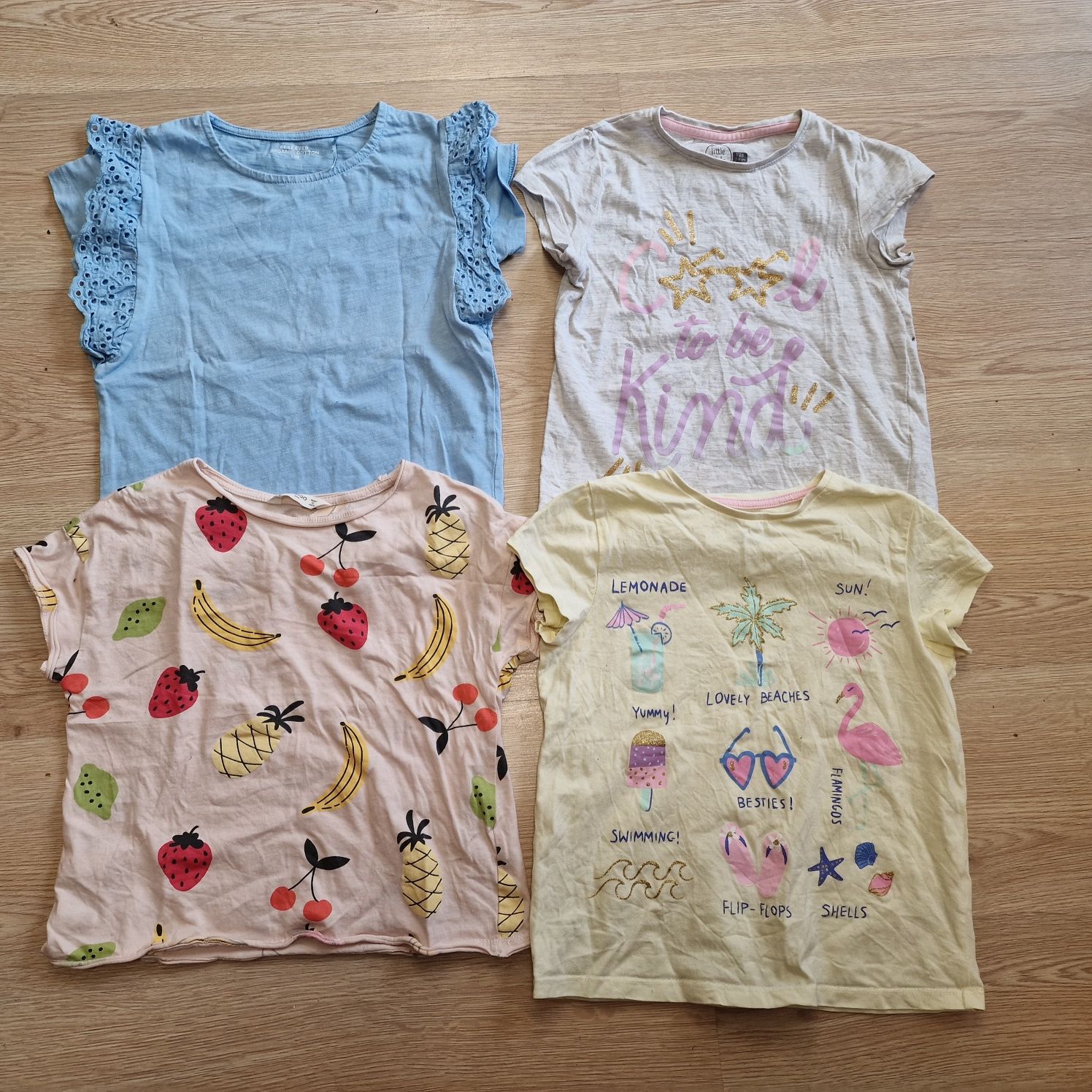 Zara h&m wiosna zestaw ubran 128 kurtka spodnie bluzy