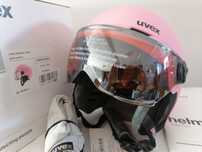Kask narciarski dziecięcy Uvex Rocket Jr Visor Pink Conf Mat S 51-55cm