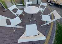 Zestaw ogrodowy. 6 krzeseł Ikea Sennik + stolik