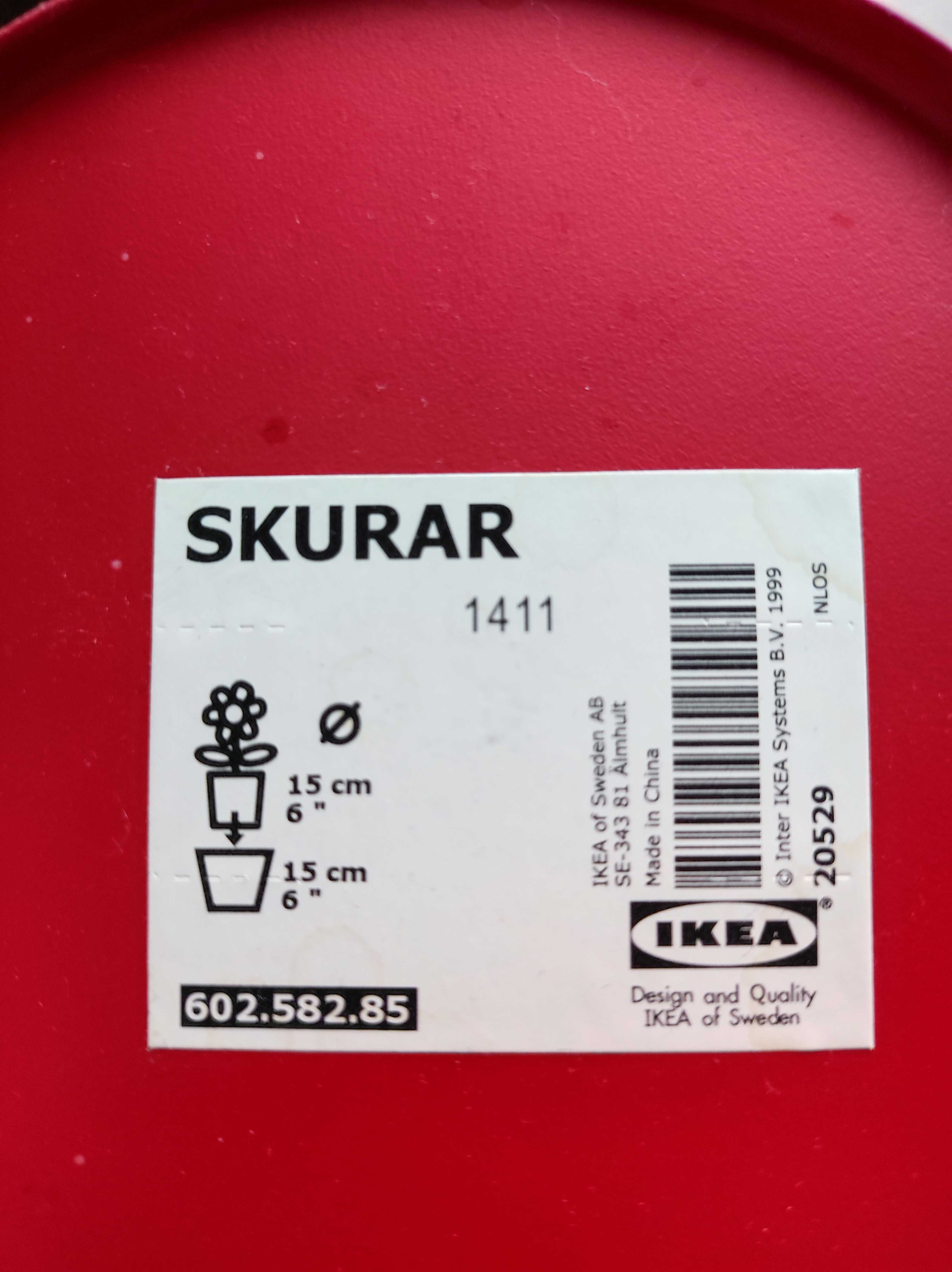 IKEA Skurar - osłona na doniczkę - czerwona