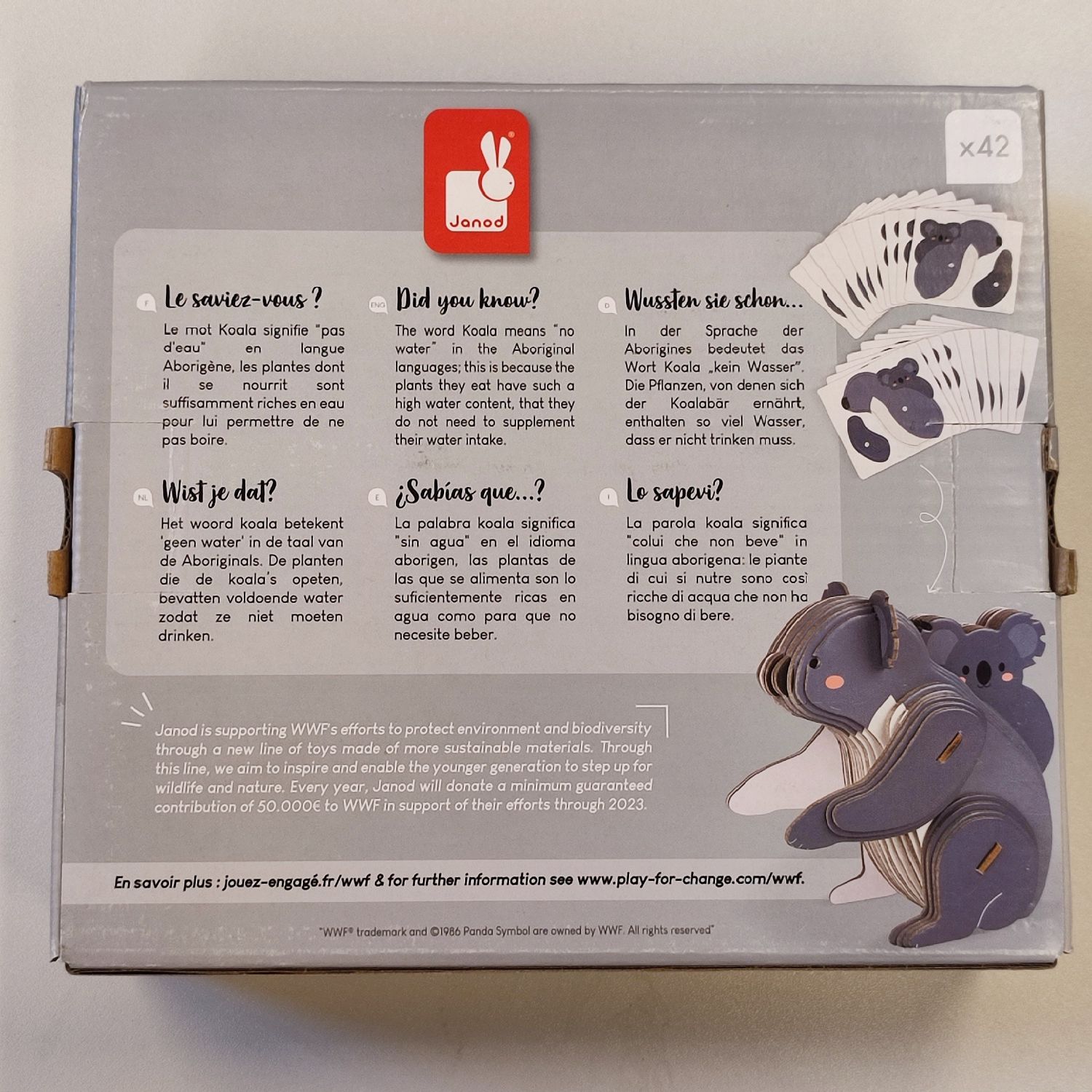 Koala drewniane puzzle 3D