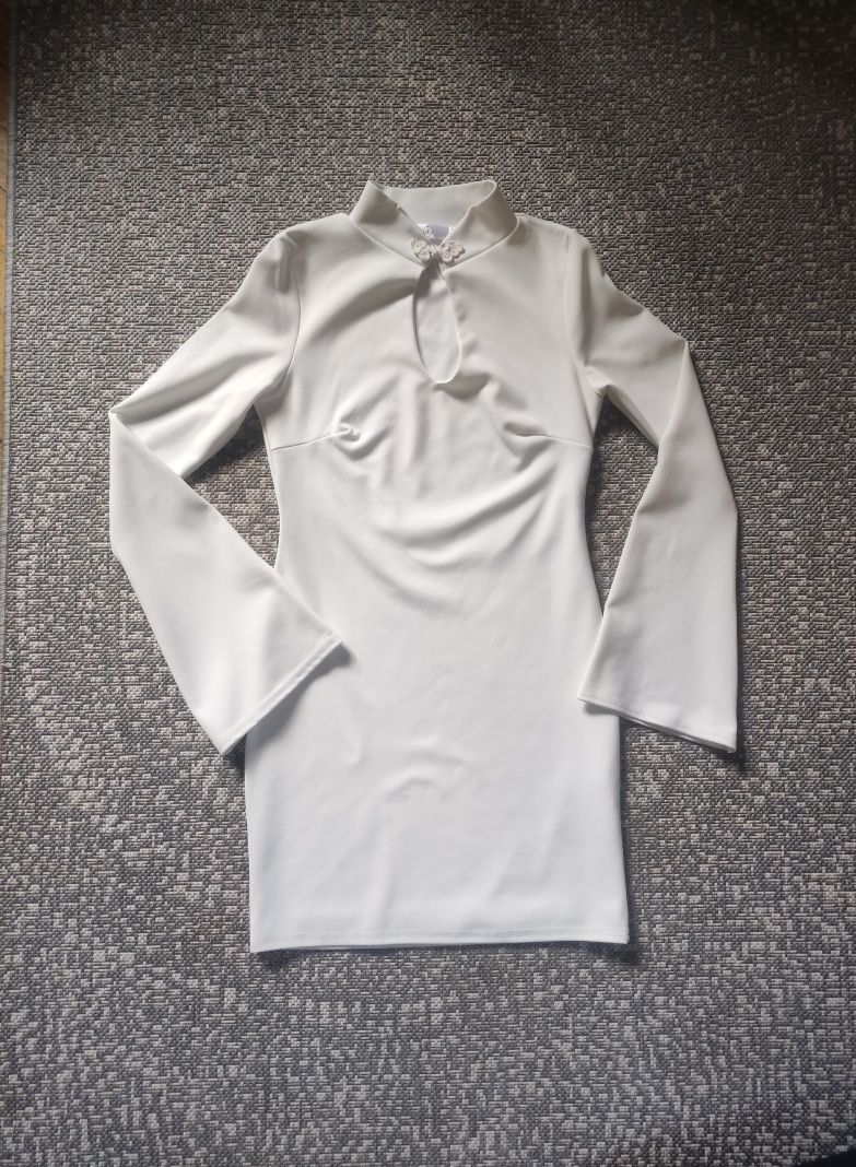 Sukienka tunika biała Missguided rozmiar 36