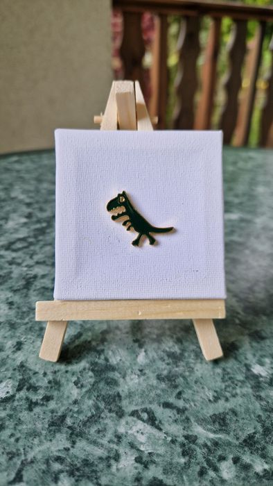 Metalowa przypinka broszka - Dinozaur