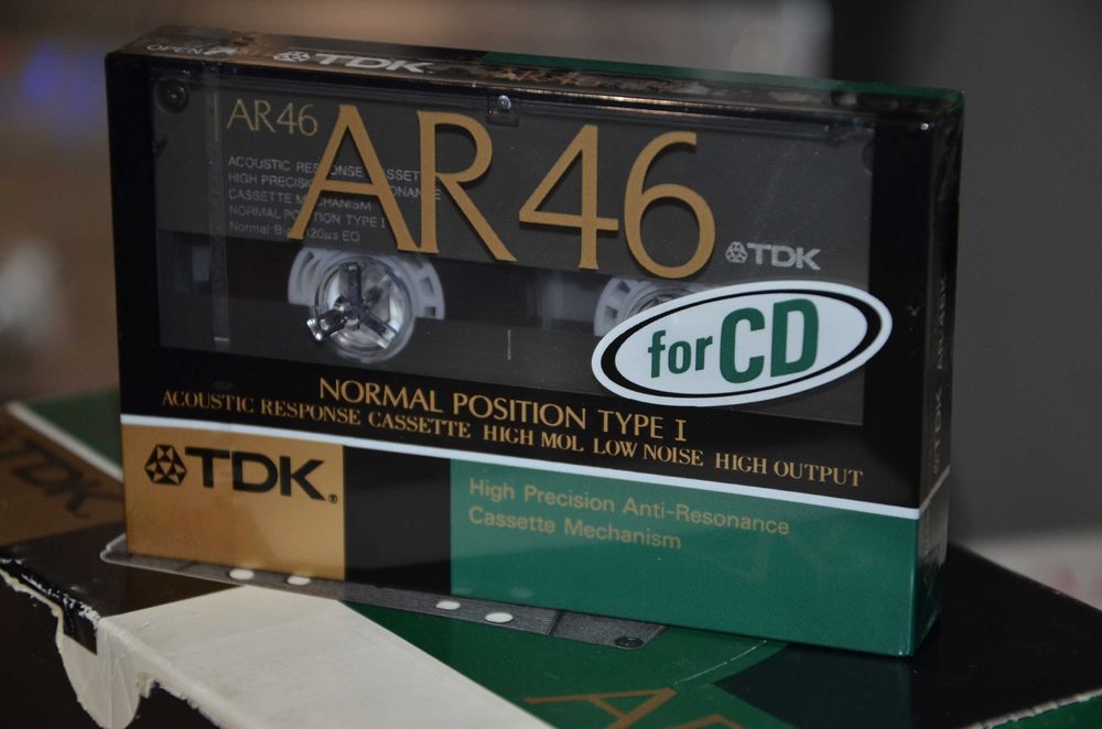 Запечатанная новая редкая аудиокассета TDK AR46 Made in Japan 1988