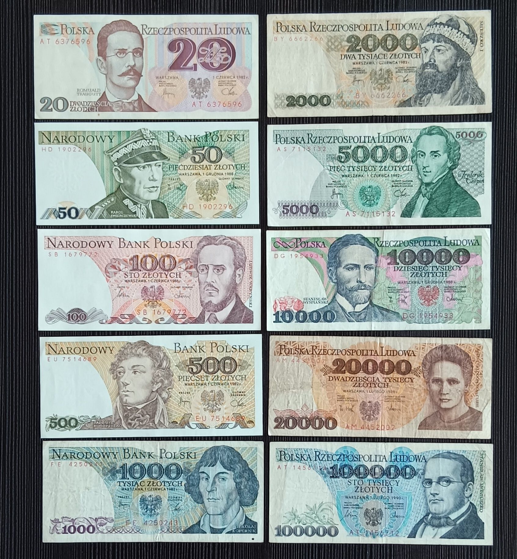 10 banknotów mały PRL