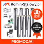 Komin Systemowy ze stali nierdzewnej izolowany, fi 200/260 mm, 7m/1mm