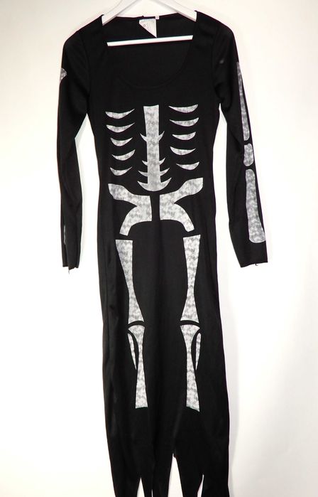 Kostium sukienka kośćiotrup halloween karnawał bal XS S