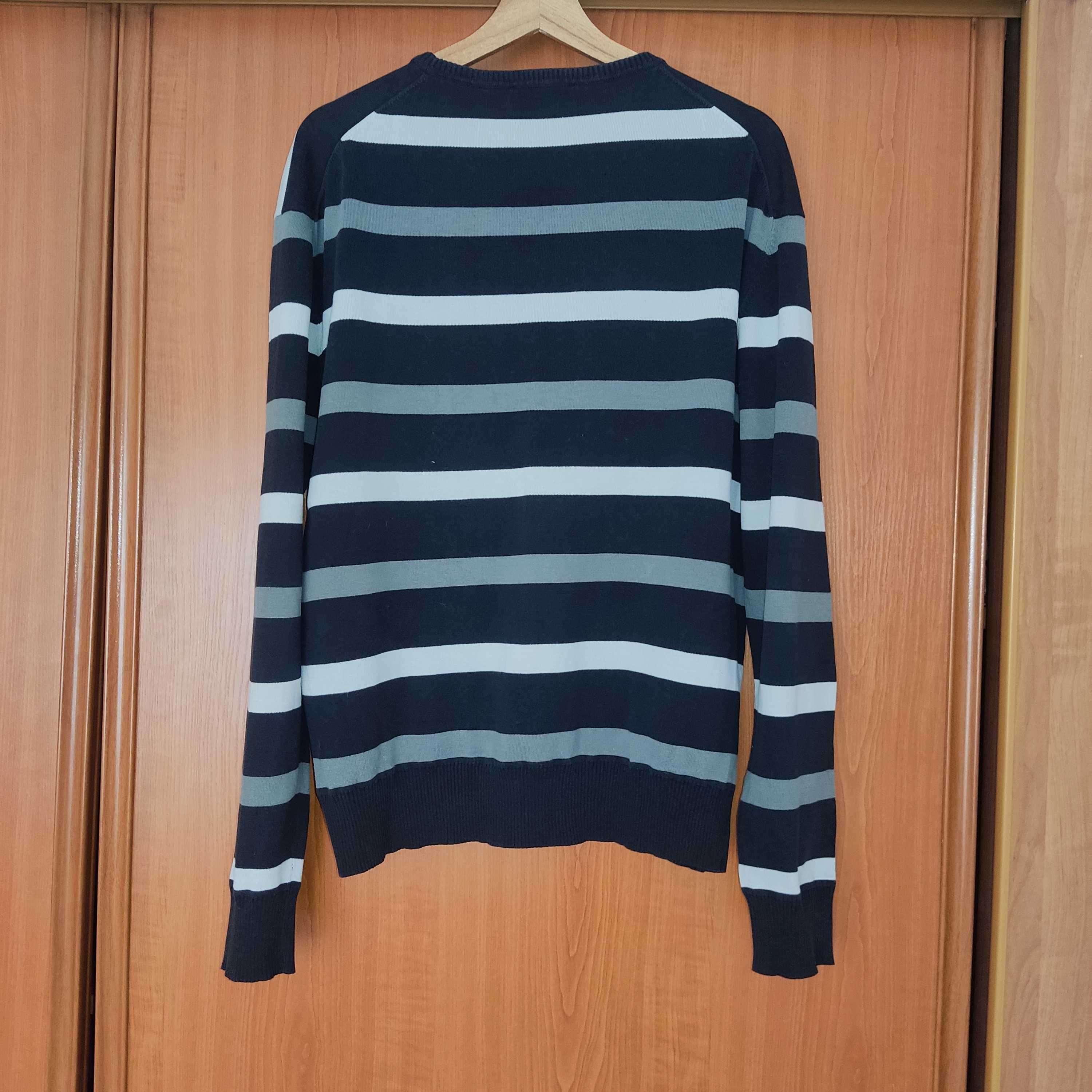 Sweter bawełniany w paski L Yves Saint Laurent