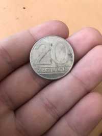 Продам монету 20 злотих 1989год