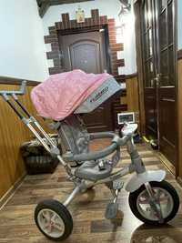 Дитячий велосипед Turbo Trike Сіро-рожевий (M 4058-15)