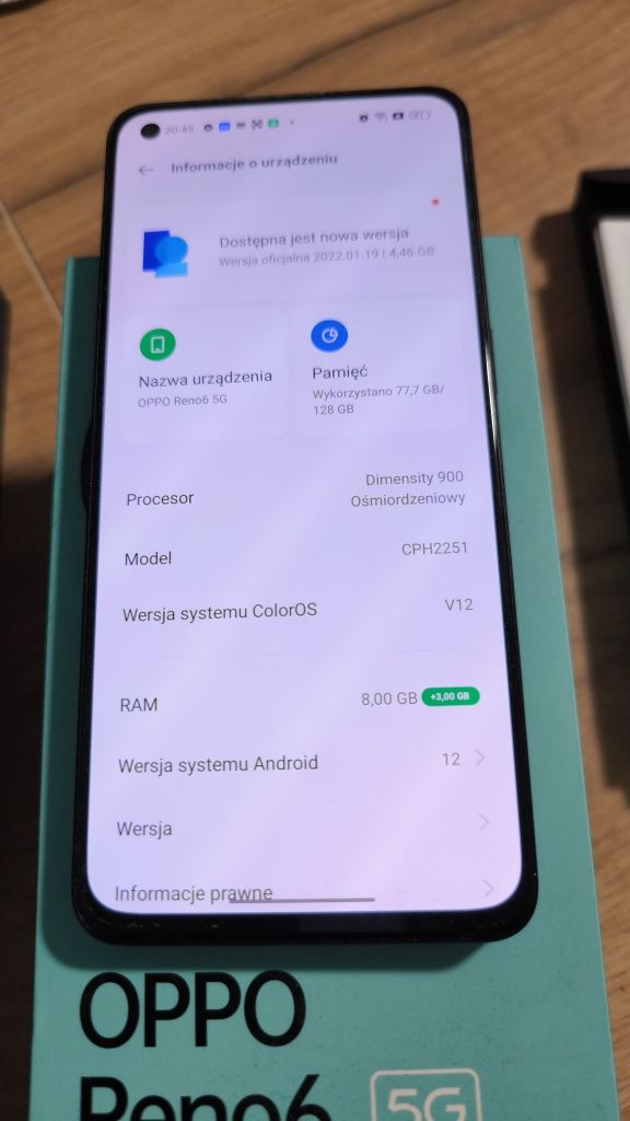 Oppo Reno 6 5g.         .