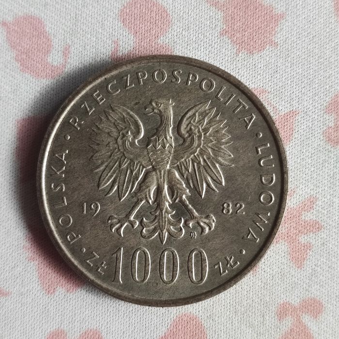 Monety 1000zł Jan Paweł II z 1982r Srebro Ag 625