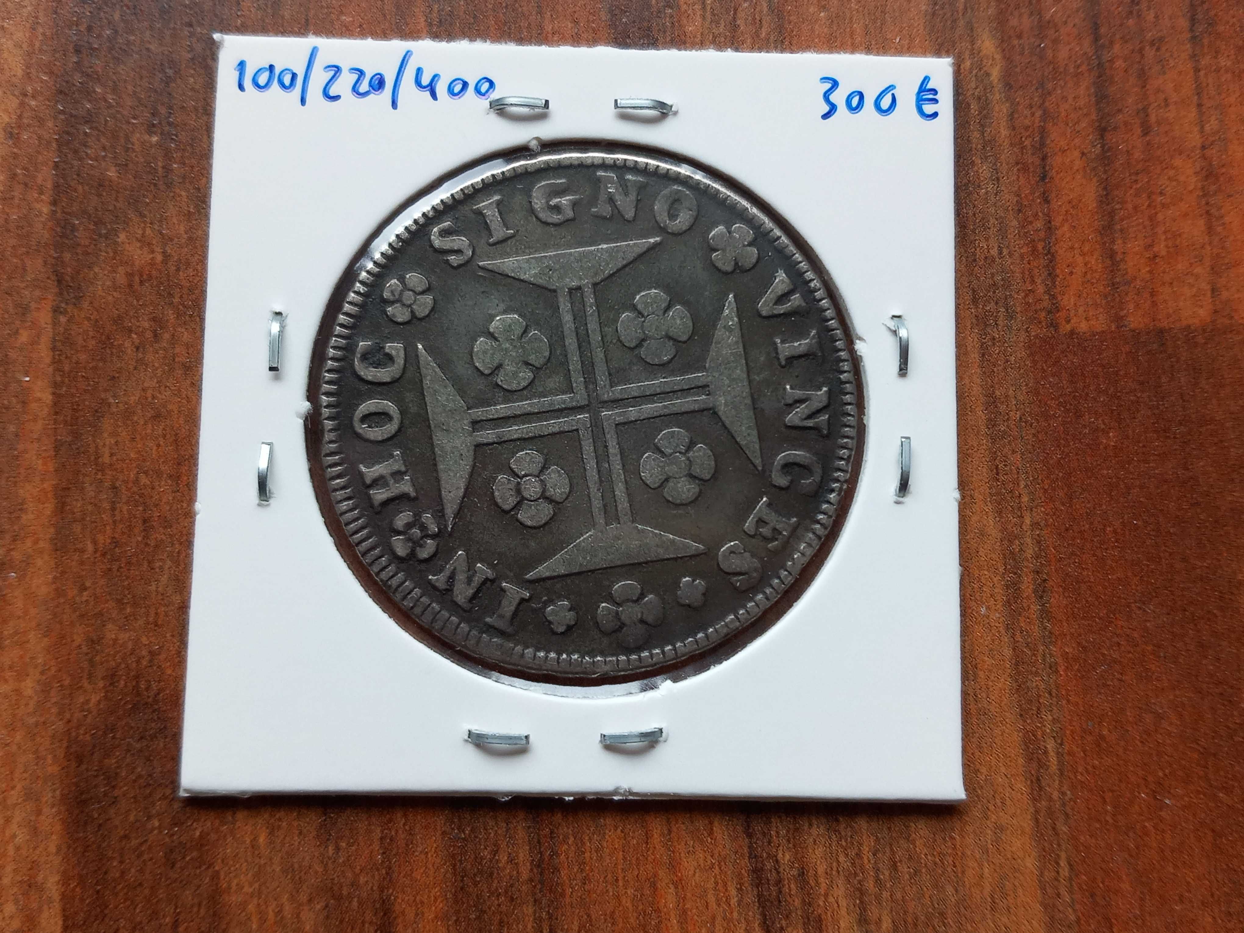Moeda Cruzado 1750 D. João V  - Coroa de 5 Arcos