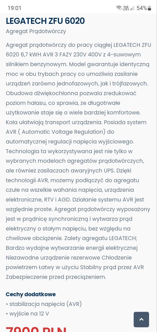 Agregat 7,2KW - zamiana.