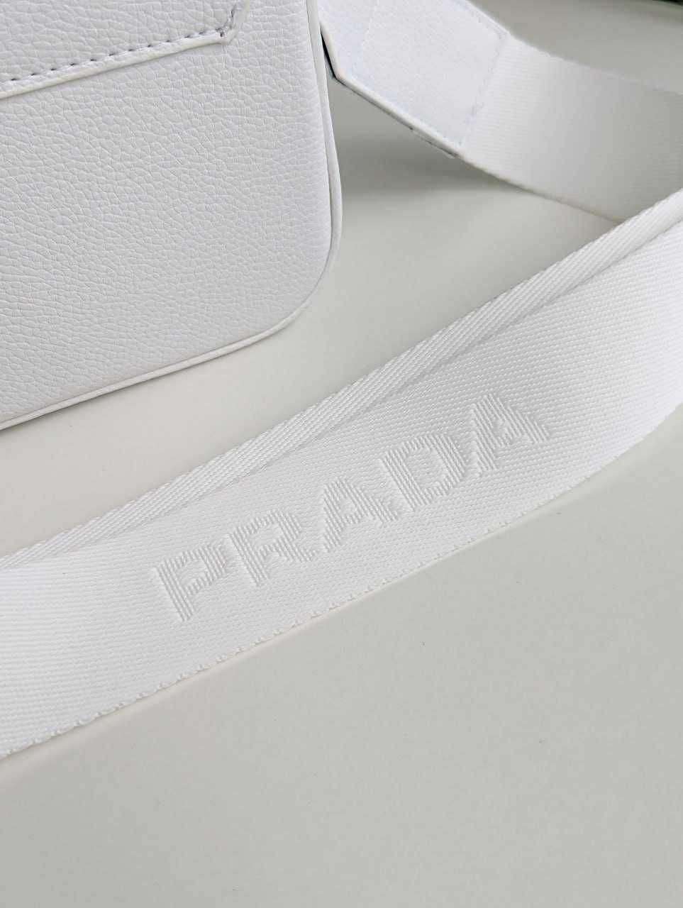 Жіноча сумка біла Prada 2в1/Женская сумка через плечо/Сумка Прада
