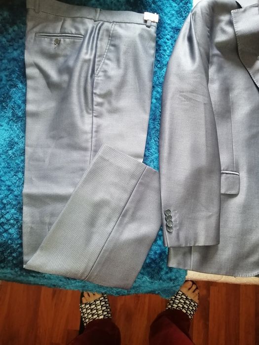 Fato de cerimonia cinzento rato brilho