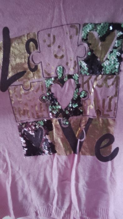 Bluzka różowa nietoperz uniwersalna