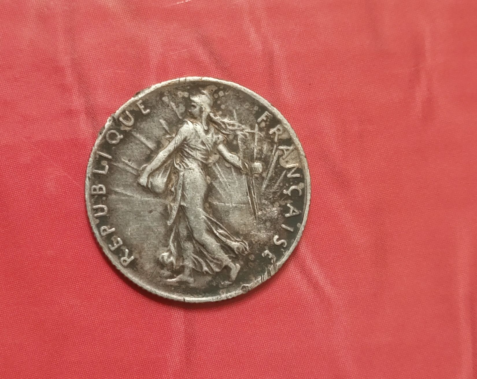 Монета 10 копеек 1905года, 50 centimes 1917