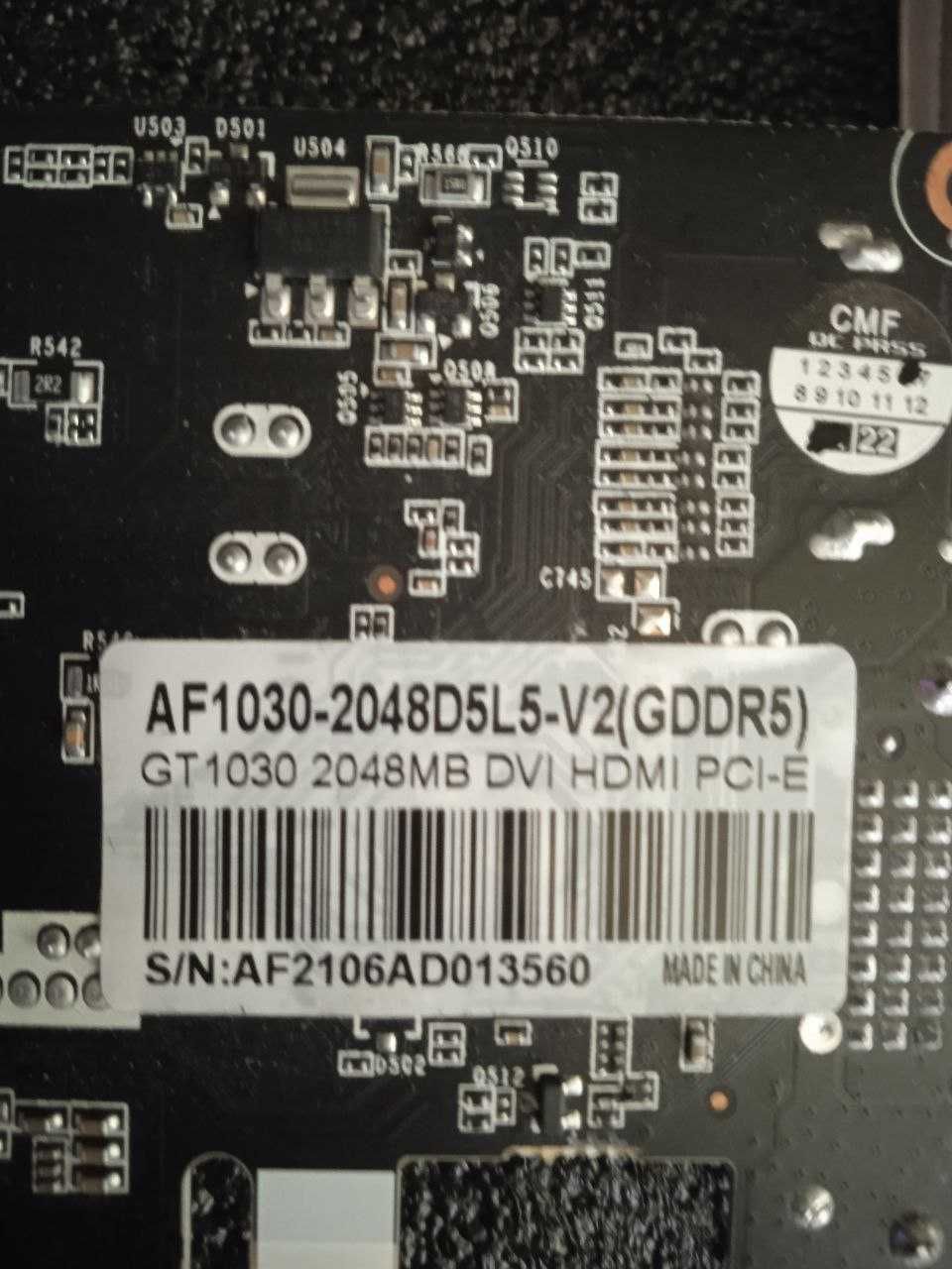 Видеокарта 1030 2gb DDR5
