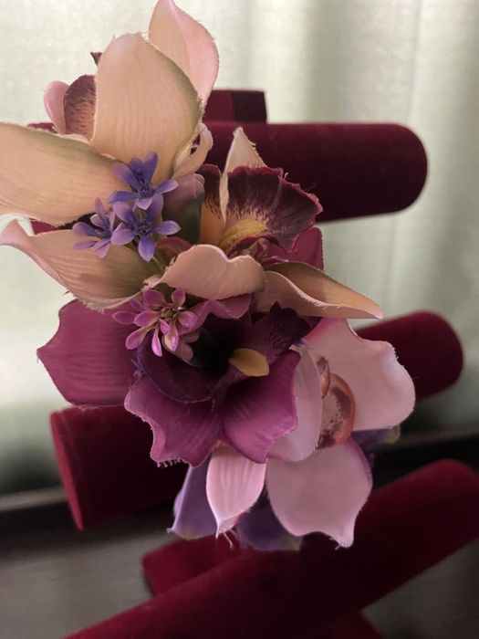 Обідок, обруч з орхідеями, ручна робота