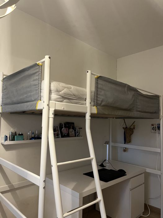 Łóżko VITVAL na antresoli 90x200