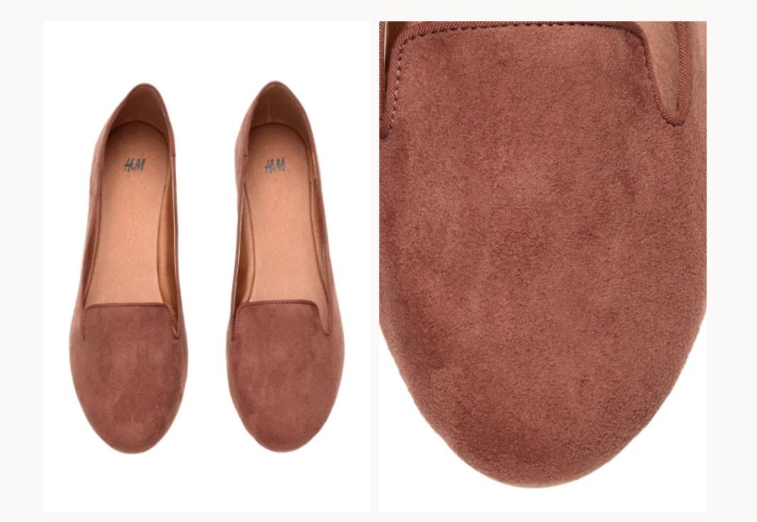 Mokasynki H&M r36 brąz czekolada