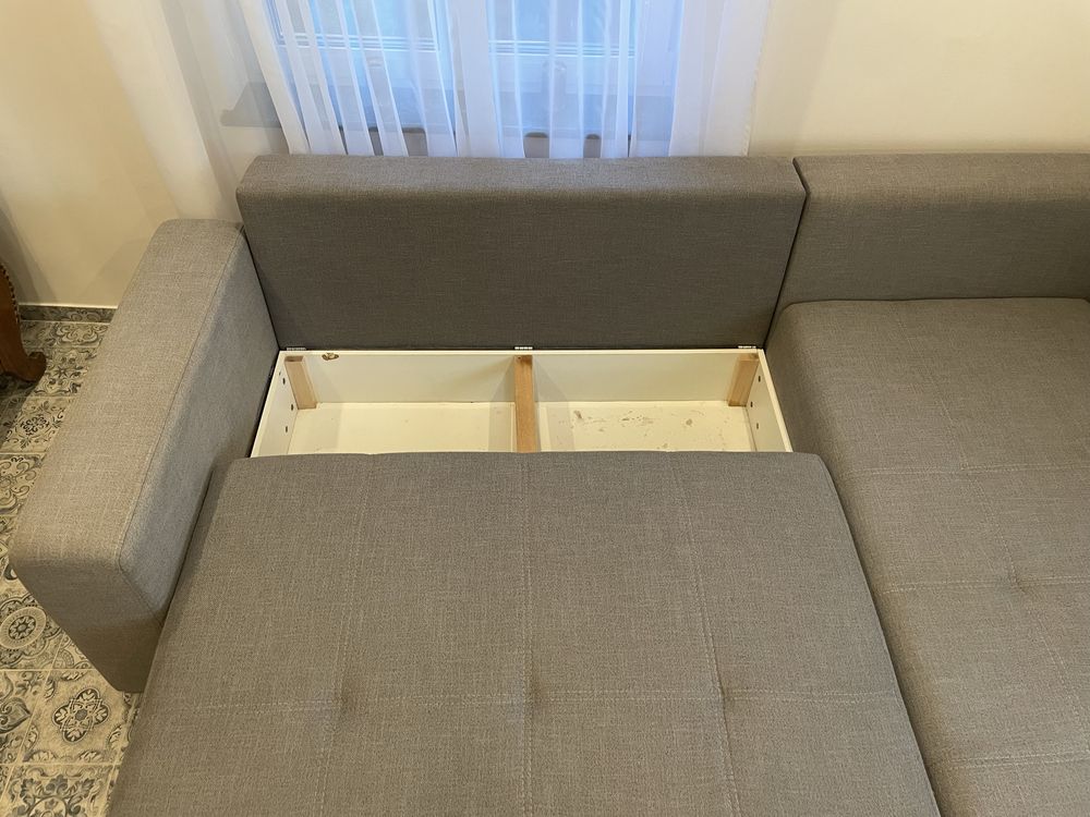 Naroznik 250x250 z funkcja spania i pojemnikiem
