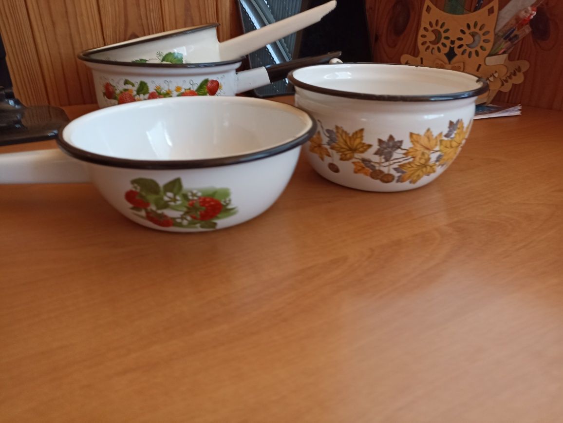 Ковшики друшлак эмалированные