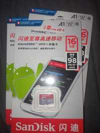 Karta microSD 16 gb SanDisk szybka 98 MB/s