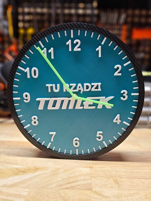 Zegar Ścienny Warsztatowy * Styl Makita * Świecący * Personalizowany *