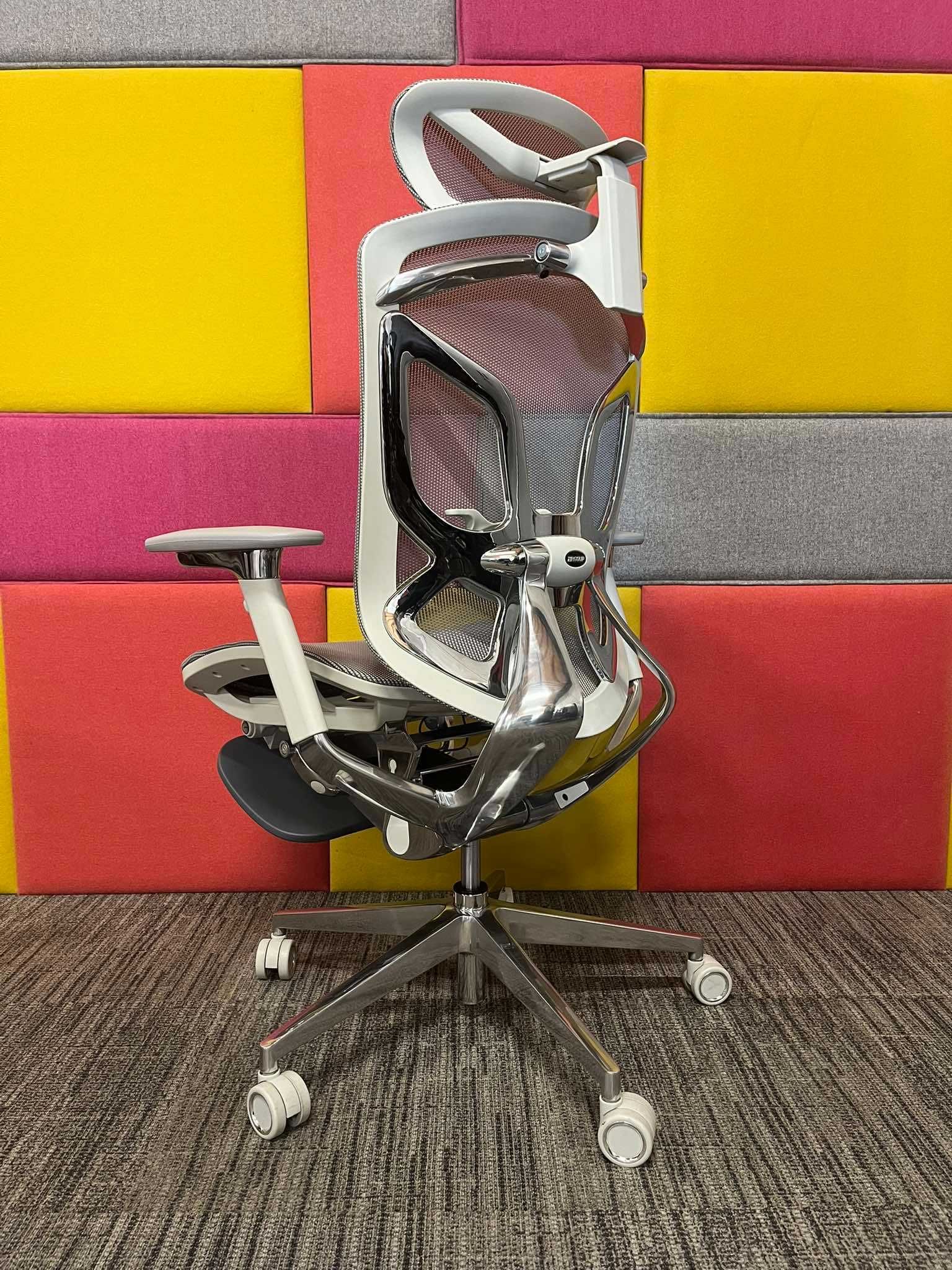 NOWY Fotel biurowy obrotowy ergonomiczny Ergoup Butterfly podnóżek!