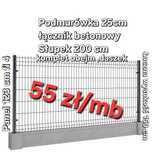 Ogrodzenie panelowe Podmurówka Barwiona GRAFIT  -BRAMY I FURTKI