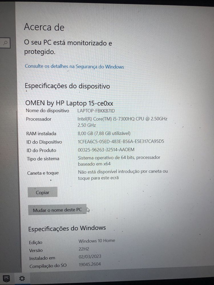 Vendo Pc gaming i5-7300HQ 2.5GHz 8 RAM