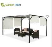 Pergola tarasowa metalowa 3m x 4m kremowa