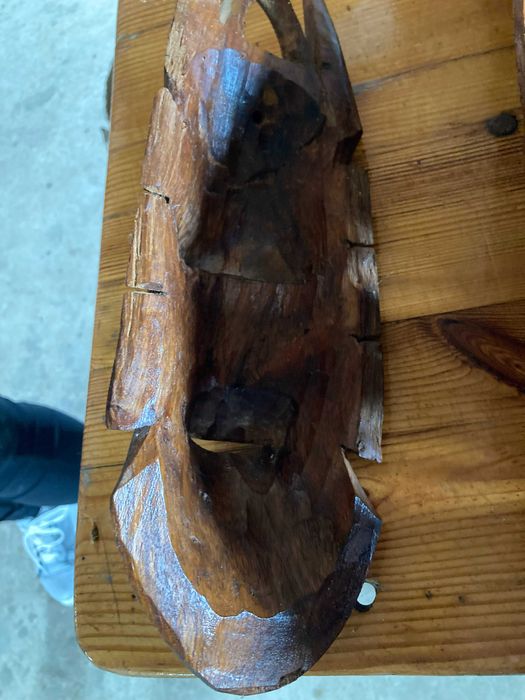 3x Maska afrykańska z drewna diabeł szaman zestaw