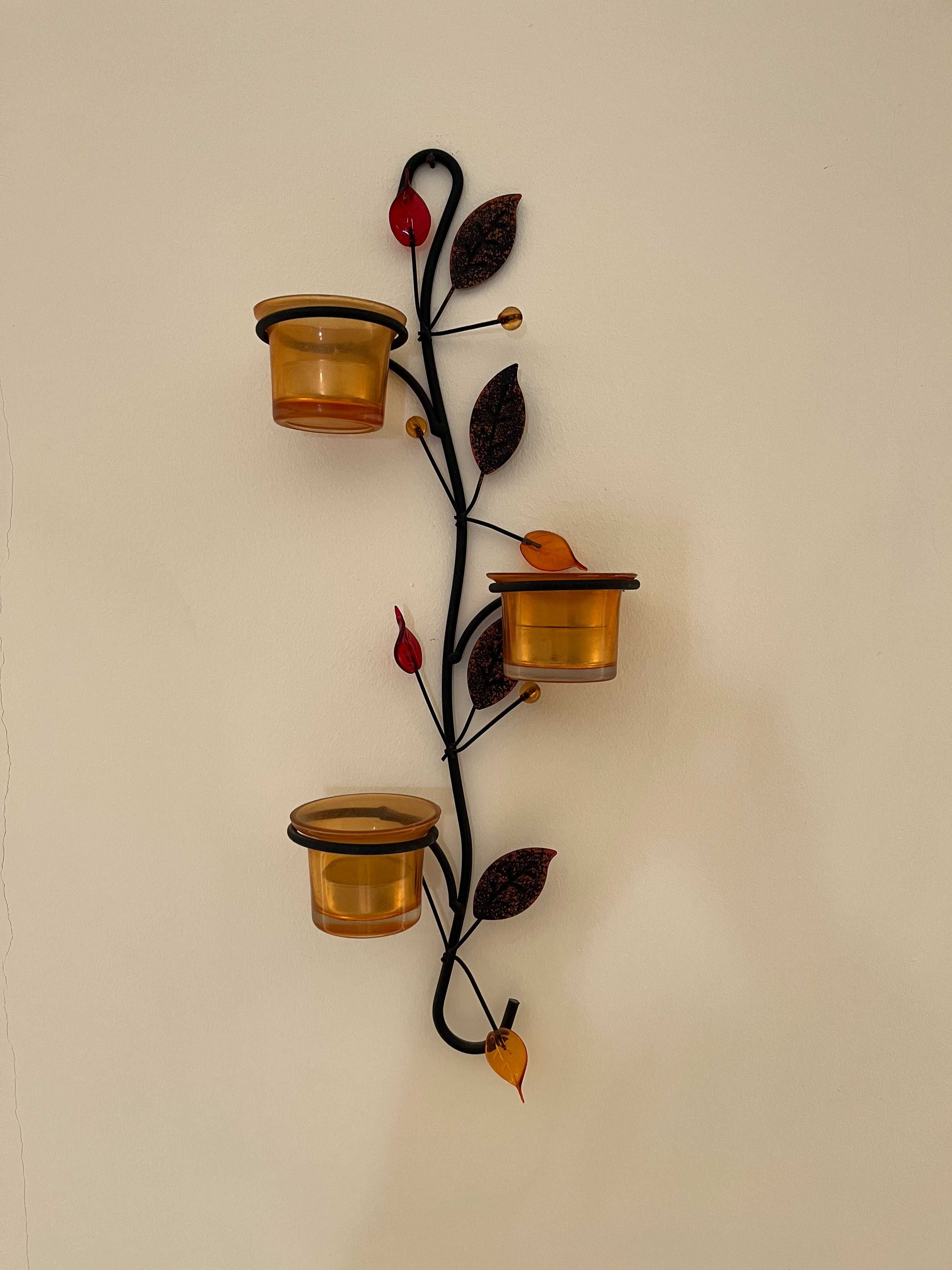 Decoração de Parede - Castiçal - Laranja